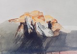 Brienzer See, Axalphorn, Gouache, 50 x 60 cm, 1993