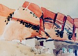 Hoher Atlas, Bou Trarar, Gouache, 45 x 60 cm, 2000